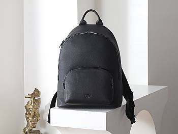 Colestore  Dior CD Icon Zipped Backpack Black Matte Grained Calfskin 31 x 40 x 19 cm