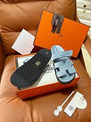 Colestore Hermes Women’s Chypre Sandal Light Blue Suede - 3