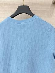Colestore Dior Short-Sleeved Sweater Blue Dior Oblique Technical Jacquard - 3