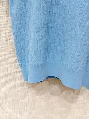 Colestore Dior Short-Sleeved Sweater Blue Dior Oblique Technical Jacquard - 2