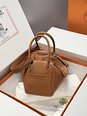 Colestore Hermes Lindy 26 bag in Gold Taurillon Clemence leather 26x18x14cm - 5