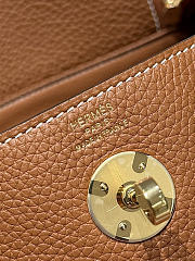 Colestore Hermes Lindy 26 bag in Gold Taurillon Clemence leather 26x18x14cm - 2