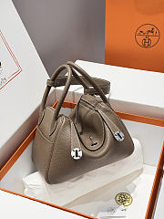 Colestore Hermes Lindy 26 bag in Etoupe Taurillon Clemence leather 26x18x14cm - 1
