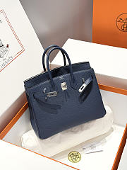 Colestore Hermes Birkin 25 in Blue Saphir Togo Silver Hardware  - 5