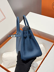 	 Colestore Hermes Birkin 25 in Deep Blue Togo Silver Hardware - 6