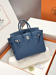 	 Colestore Hermes Birkin 25 in Deep Blue Togo Silver Hardware - 5