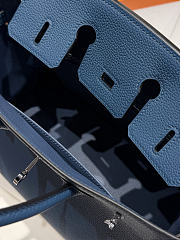 	 Colestore Hermes Birkin 25 in Deep Blue Togo Silver Hardware - 2