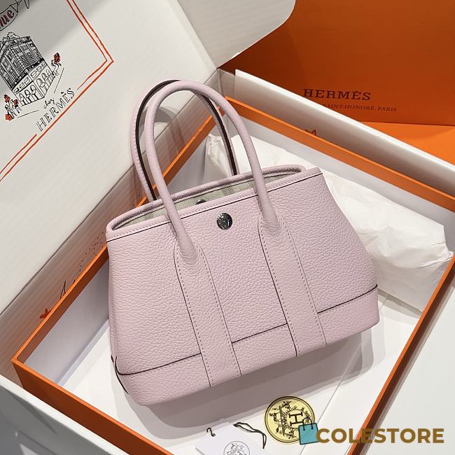 Colestore Hermes Neo Garden 23 bag in Rose Sakura H Viking canvas and Negonda calfskin 23x16x10cm - 1