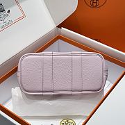 Colestore Hermes Neo Garden 23 bag in Rose Sakura H Viking canvas and Negonda calfskin 23x16x10cm - 6