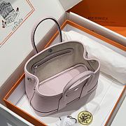 Colestore Hermes Neo Garden 23 bag in Rose Sakura H Viking canvas and Negonda calfskin 23x16x10cm - 3