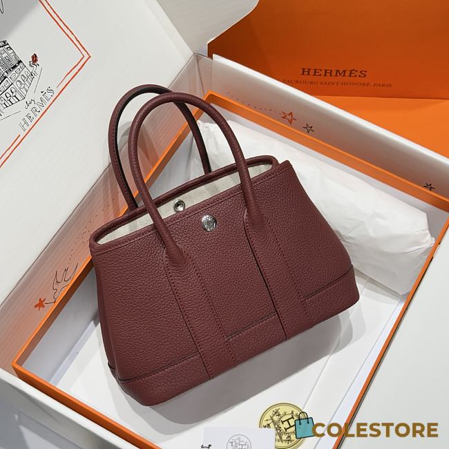 Colestore Hermes Neo Garden 23 bag in Red H Viking canvas and Negonda calfskin 23x16x10cm - 1