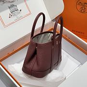 Colestore Hermes Neo Garden 23 bag in Red H Viking canvas and Negonda calfskin 23x16x10cm - 6