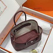 Colestore Hermes Neo Garden 23 bag in Red H Viking canvas and Negonda calfskin 23x16x10cm - 5