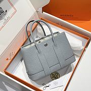 Colestore Hermes Neo Garden 23 bag in Gris Pantin H Viking canvas and Negonda calfskin 23x16x10cm - 1