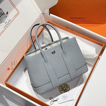 Colestore Hermes Neo Garden 23 bag in Gris Pantin H Viking canvas and Negonda calfskin 23x16x10cm