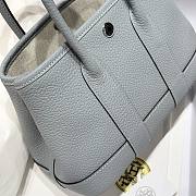 Colestore Hermes Neo Garden 23 bag in Gris Pantin H Viking canvas and Negonda calfskin 23x16x10cm - 3
