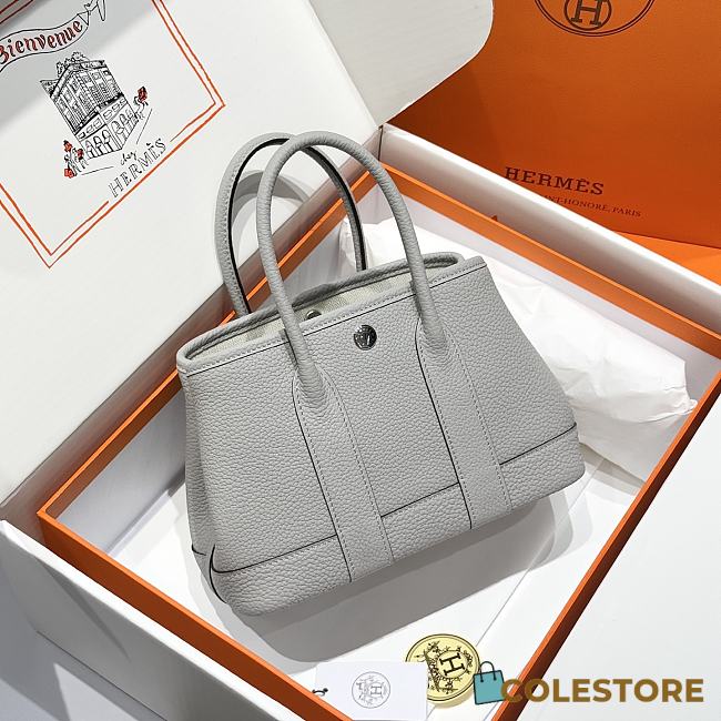 Colestore Hermes Neo Garden 23 bag in Grey H Viking canvas and Negonda calfskin 23x16x10cm - 1
