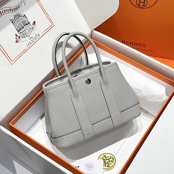 Colestore Hermes Neo Garden 23 bag in Grey H Viking canvas and Negonda calfskin 23x16x10cm