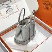 Colestore Hermes Neo Garden 23 bag in Grey H Viking canvas and Negonda calfskin 23x16x10cm - 4