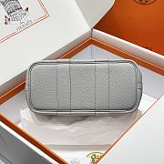Colestore Hermes Neo Garden 23 bag in Grey H Viking canvas and Negonda calfskin 23x16x10cm - 3