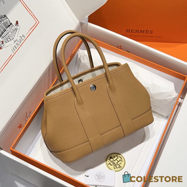	 Colestore Hermes Neo Garden 23 bag in Biscuit  H Viking canvas and Negonda calfskin 23x16x10cm - 1