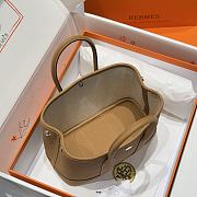 	 Colestore Hermes Neo Garden 23 bag in Biscuit  H Viking canvas and Negonda calfskin 23x16x10cm - 6