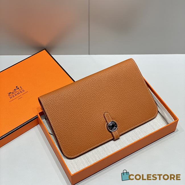 	 Colestore Hermes Dogon Duo wallet in Orange Togo calfskin 20.1x12.5x0.4cm - 1