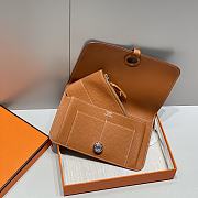 	 Colestore Hermes Dogon Duo wallet in Orange Togo calfskin 20.1x12.5x0.4cm - 6