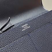 	 Colestore Hermes Dogon Duo wallet in Navy Blue Togo calfskin 20.1x12.5x0.4cm - 3
