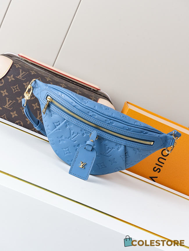 Colestore Louis Vuitton High Rise PM Monogram Empreinte Denim Blue M28356 31 x 15 x 6cm - 1