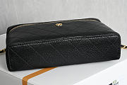 Colestore Chanel Goatskin Stitched Top Handle Slim Vanity With Chain Black 17x19.5x5cm - 6