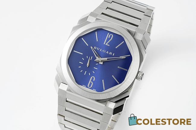 Colestore  Bulgari Octo Finissimo Watch 103431 Blue Dial - 1