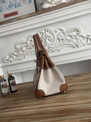 Colestore Hermes Birkin Horse Totem in Brown Swift and Toile canvas Gold Hardware 25cm - 6