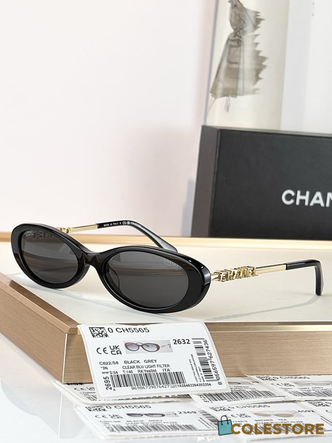 Colestore Chanel Oval Sunglasses Acetate & Meta - 1