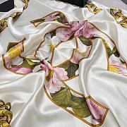 Colestore Chanel Mini Bandana   Silk Satin  Light Beige, Multicolor & Golden - 6
