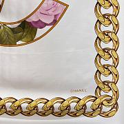 Colestore Chanel Mini Bandana   Silk Satin  Light Beige, Multicolor & Golden - 5