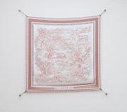 Colestore Dior Toile de Jouy Sauvage 90 Square Scarf Ivory and Pink Silk Twill - 1