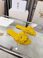Colestore Dior Bloom Slide Dior Buttercup Embroidered Lambskin - 1