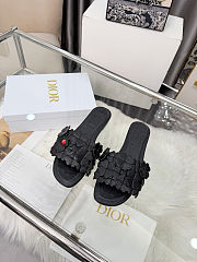 Colestore Dior Bloom Slide Black Dior Clover Embroidered Lambskin - 2