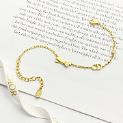 Colestore Dior CD Bow Bracelet Gold-Finish Metal and Crystal - 3