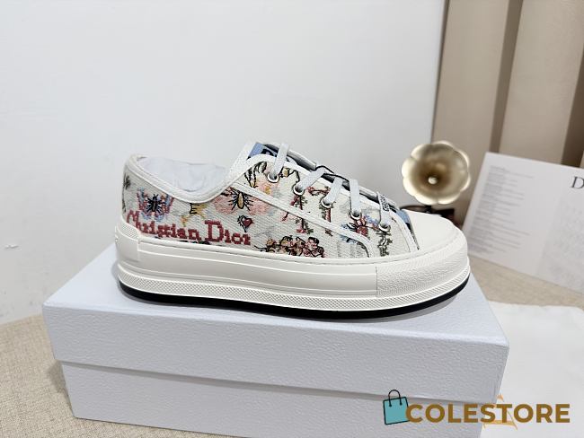 Colestore Dior Walk'n'Dior Platform Sneaker Cotton Embroidered  - 1