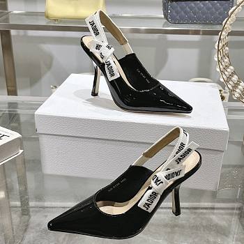 Colestore Dior J'Adior Slingback Pump Black Patent Calfskin 10cm