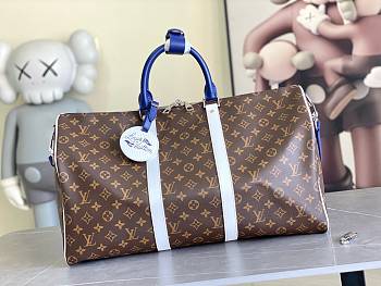 Colestore Louis Vuitton Keepall Bandoulière 50  Classic Blue and White 50 x 29 x 23 cm