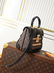 Colestore Louis Vuitton Brown Mini Monogram Coated Canvas Wood and Black Leather Trianon PM Gold Hardware 21 x 18 x 11cm - 6