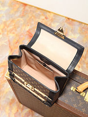 Colestore Louis Vuitton Brown Mini Monogram Coated Canvas Wood and Black Leather Trianon PM Gold Hardware 21 x 18 x 11cm - 2