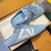 Colestore Louis Vuitton LV Sneakerina Open Back Sky Blue Suede  - 5