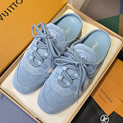 Colestore Louis Vuitton LV Sneakerina Open Back Sky Blue Suede  - 2
