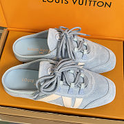 Colestore Louis Vuitton LV Sneakerina Open Back Sky Blue Suede  - 3