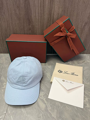 Colestore Loro Piana Light Blue Fabric Baseball Cap