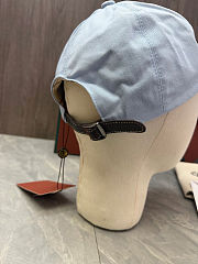 Colestore Loro Piana Light Blue Fabric Baseball Cap - 3